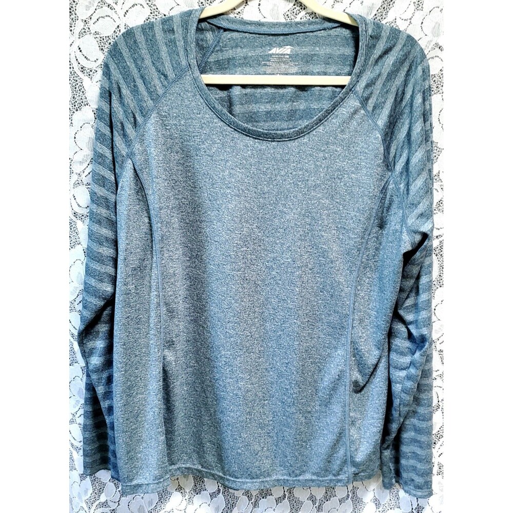 Avia Women's Core Active Shirt, Long Sleeve Performance thumb holes Sz XXXL 3XG